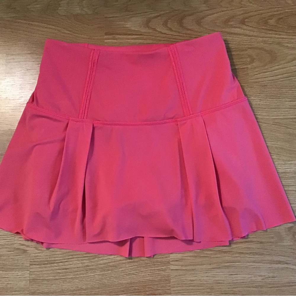 lululemon athletica Coral Pink Pleated Athletic Skirt